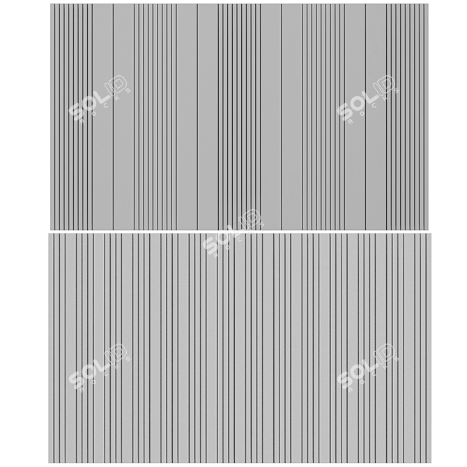 Elegant Wooden Wall Panel 3D model image 3