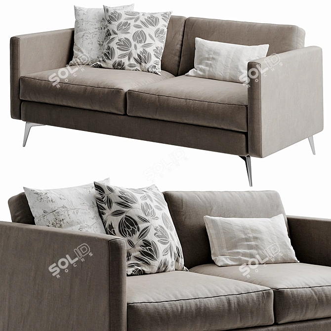 Boconcept Osaka 3 - Modern Style Sofa 3D model image 3