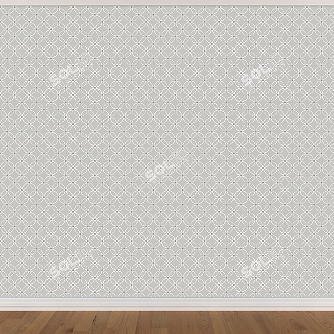 Seamless Wallpaper Set in 3 Colors 3D model image 2