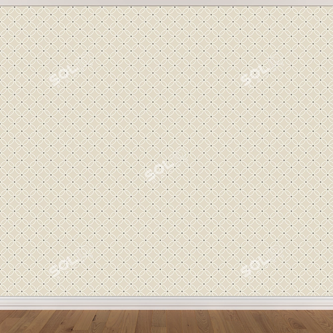 Seamless Wallpaper Set in 3 Colors 3D model image 3