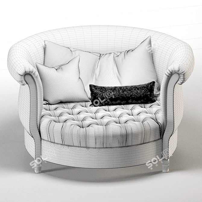 Luxury Harlow Cuddle Chair 3D model image 4