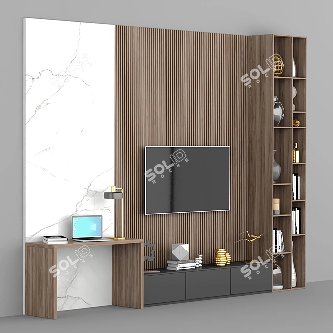 Modern TV Stand_80 3D model image 2