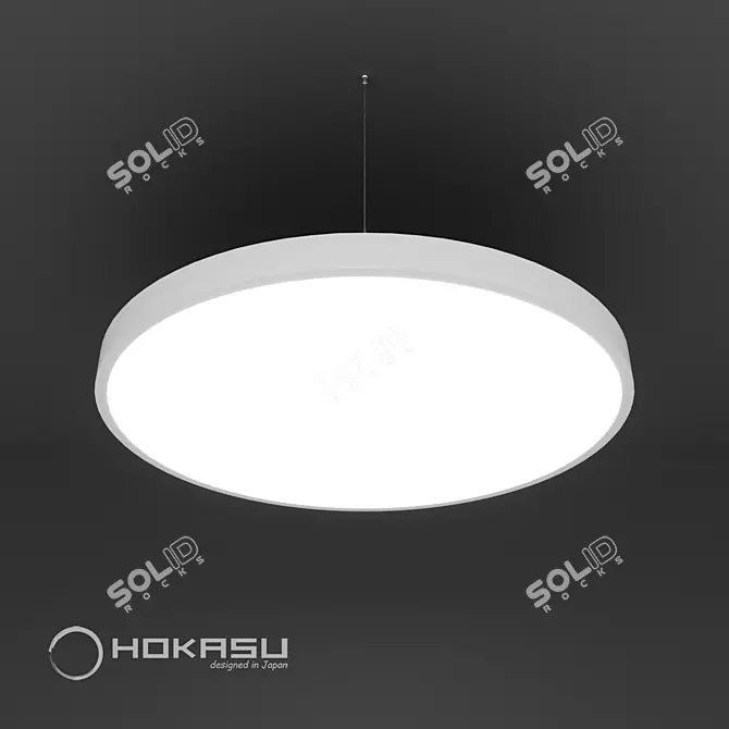 HOKASU Sun Hang Pendant: Modern Matte Design, Adjustable Lighting 3D model image 1