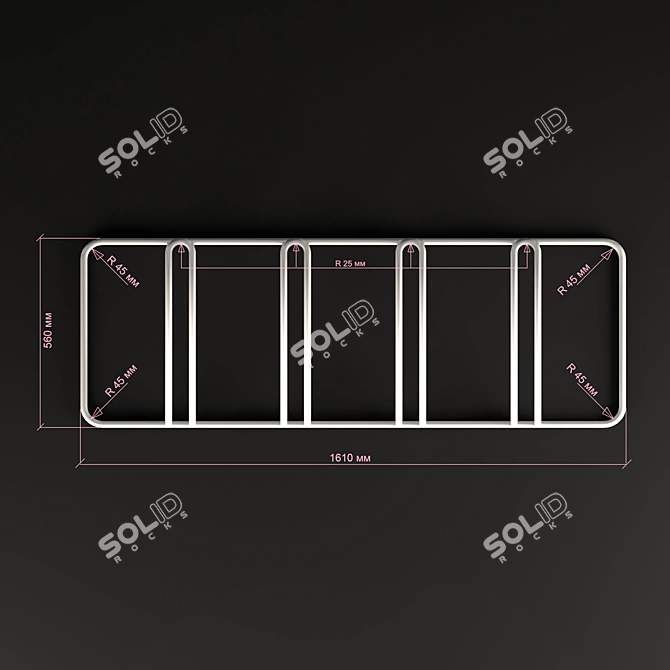 Secure Bike Parking Solution 3D model image 3