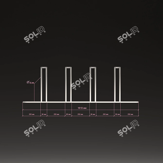 Secure Bike Parking Solution 3D model image 4