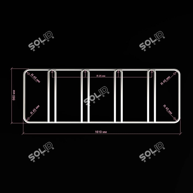 Secure Bike Parking Solution 3D model image 7