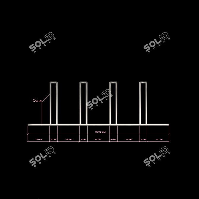 Secure Bike Parking Solution 3D model image 8