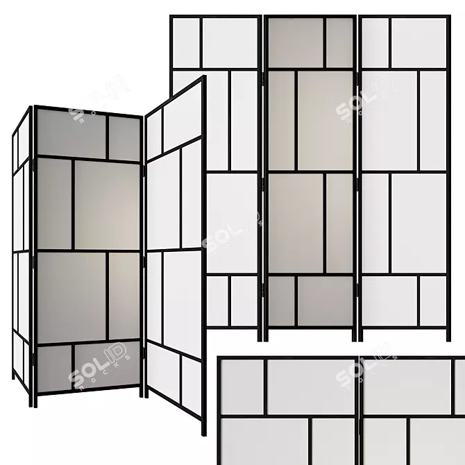 RISOR Partition: Stylish Space Division Solution 3D model image 1