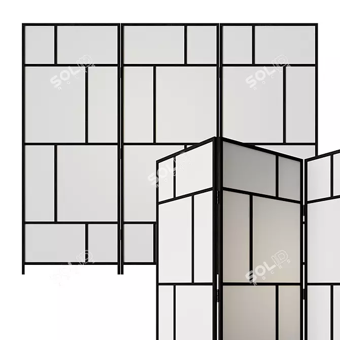 RISOR Partition: Stylish Space Division Solution 3D model image 2