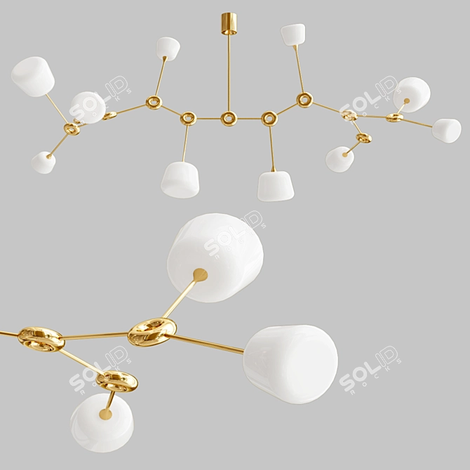 Stylish 180cm Buns Design Lamp 3D model image 1