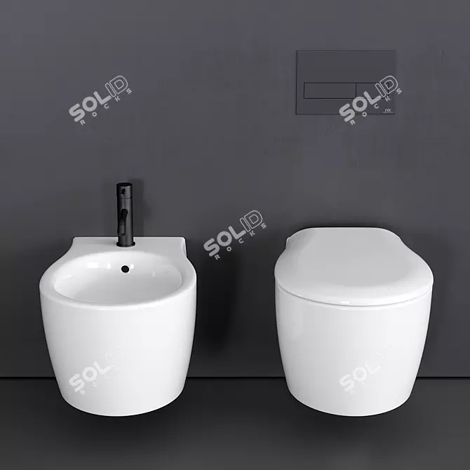 Formosa 2.0 Wall-Hung WC & Bidet 3D model image 3