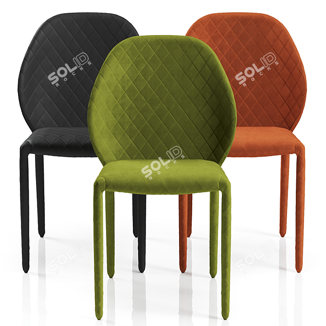 Sleek Leather DUMBO Chair 3D model image 1