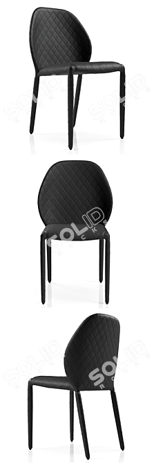 Sleek Leather DUMBO Chair 3D model image 2
