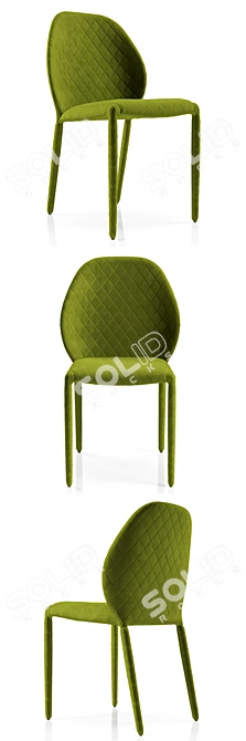 Sleek Leather DUMBO Chair 3D model image 3