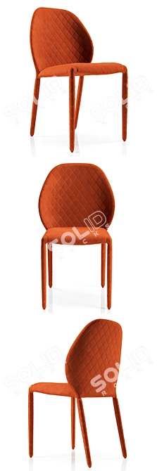 Sleek Leather DUMBO Chair 3D model image 4
