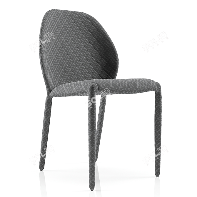Sleek Leather DUMBO Chair 3D model image 5