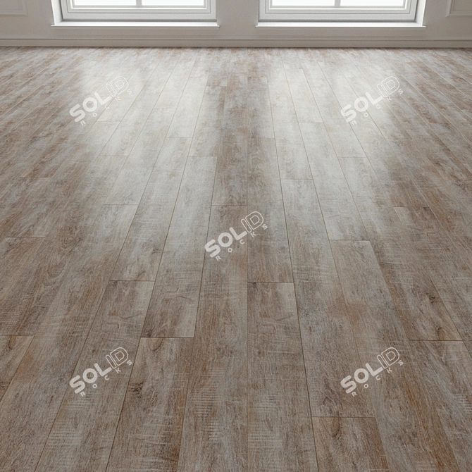 Stunning Laminate Parquet Flooring 3D model image 3