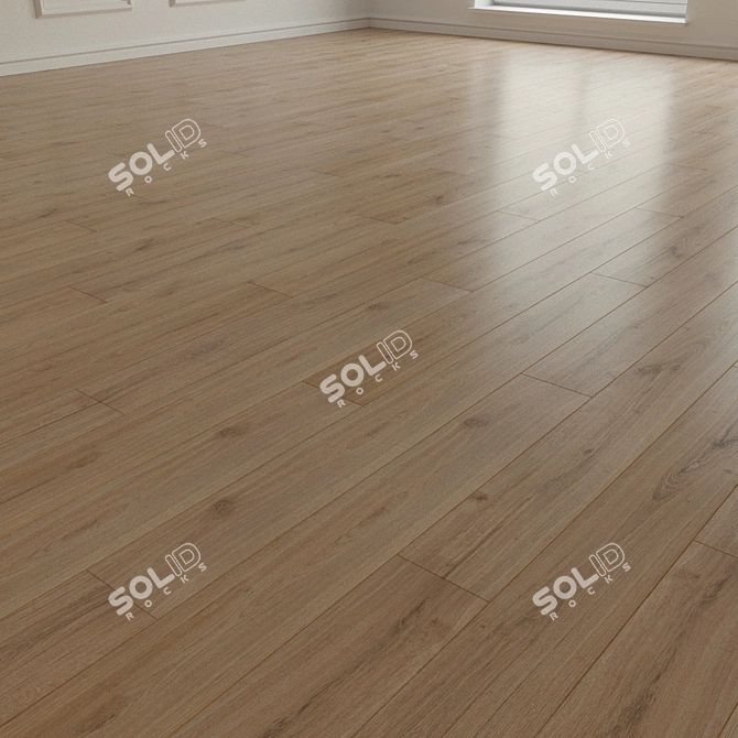 Hrast Knoss Laminate Parquet - Realistic 3D Floor Texture. 3D model image 2