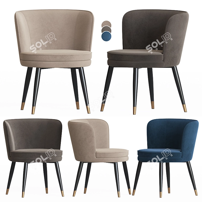 Elegant Eichholtz Grenada Dining Chair 3D model image 1