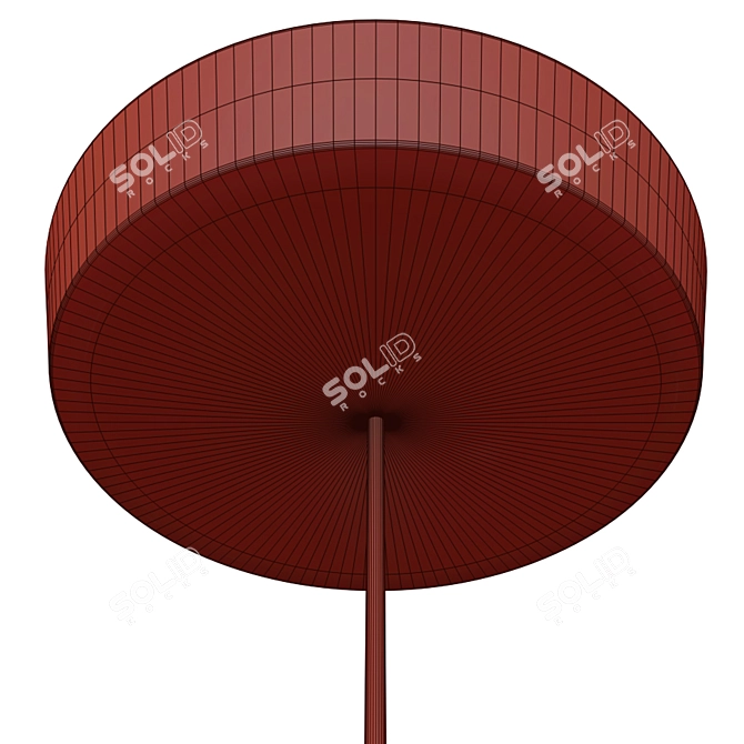 Sleek Flat Hanging Lamp 3D model image 4