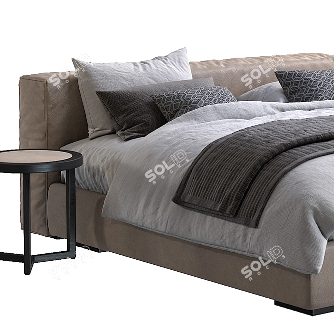 Gordon Bed: Luxury Comfort & Style 3D model image 4