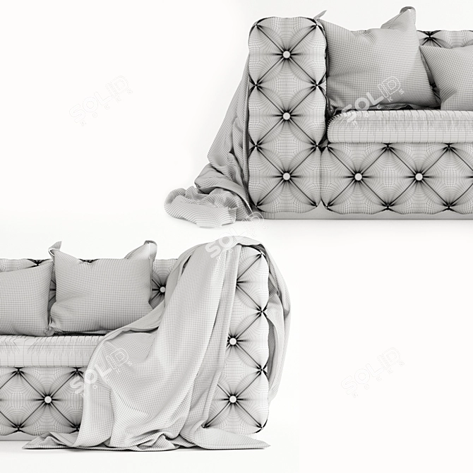 Royal Chesterfield Modern Sofa 3D model image 5