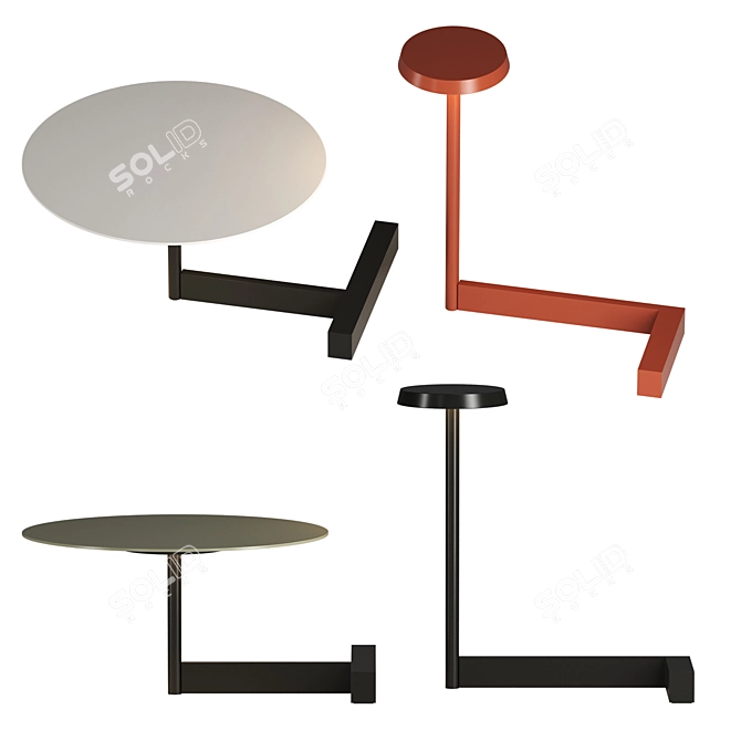 Sleek Table Lamp: Flat Elegance 3D model image 1