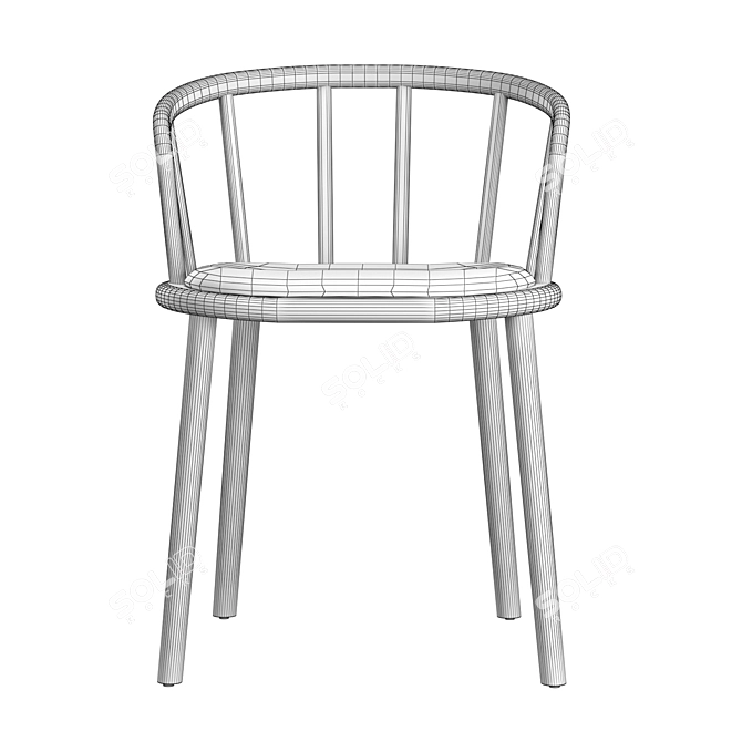 Pedrali NYM 2835 Armchair | Italian Outdoor Furniture 3D model image 4