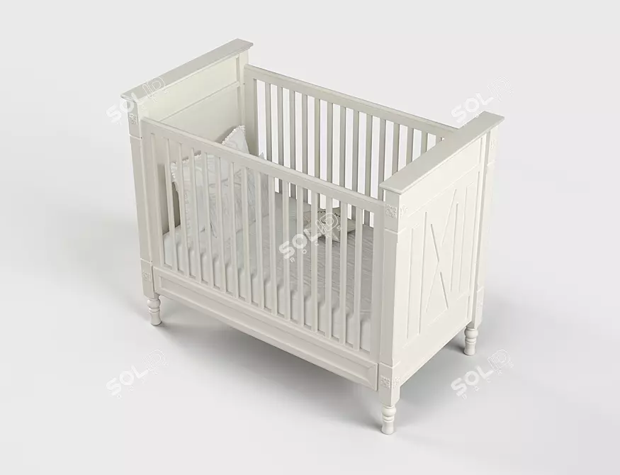 Minimalist European Design: (OM) Sophie Store Berlin Crib 3D model image 1