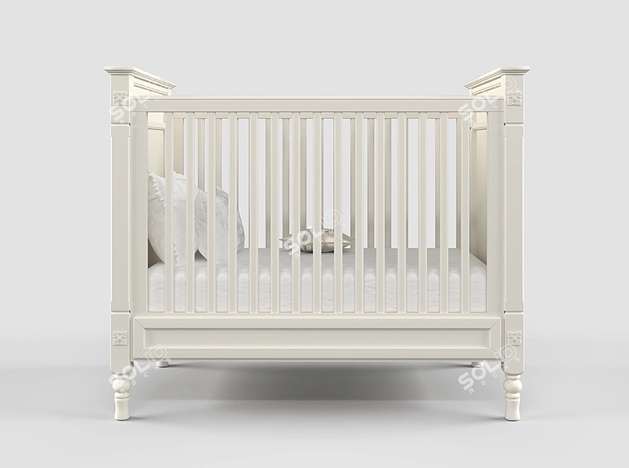 Minimalist European Design: (OM) Sophie Store Berlin Crib 3D model image 2