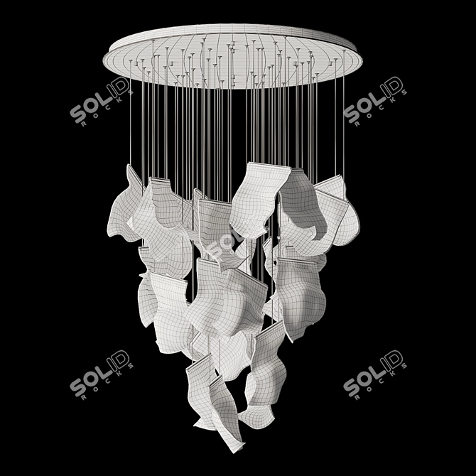 Elegant Acrylic Chandelier: Miran 28 3D model image 1