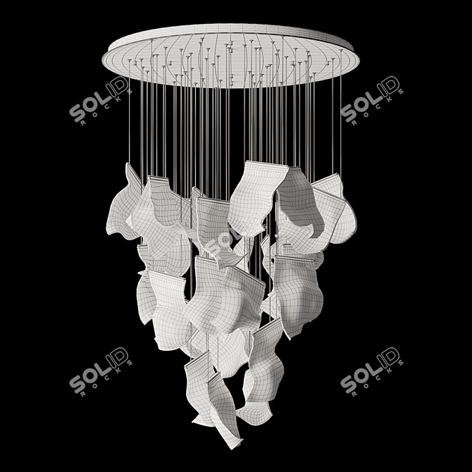 Elegant Acrylic Chandelier: Miran 28 3D model image 4