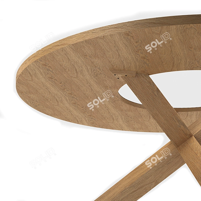 Modern Minimalist Cassina Table & Chair 3D model image 2