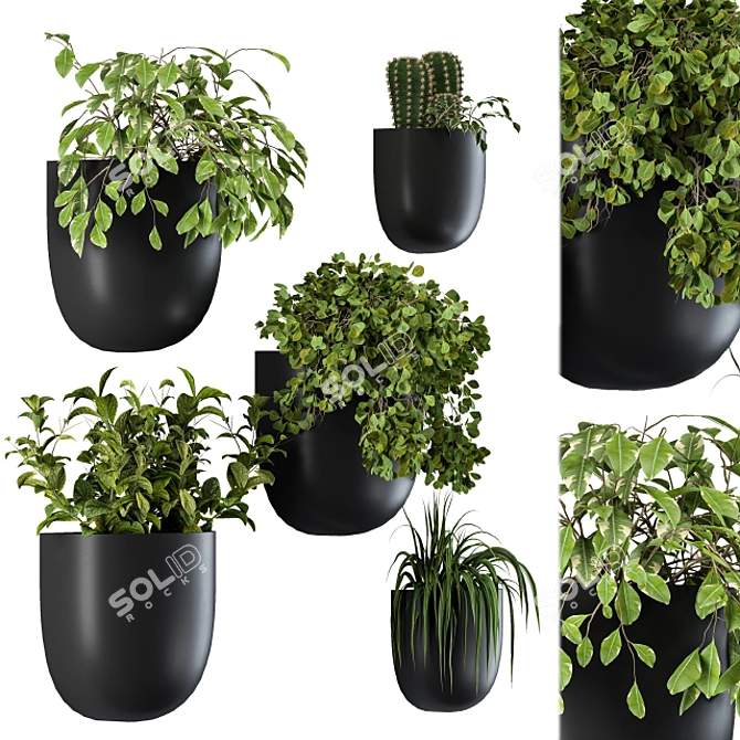 Wall-Mounted Plant Box 3D model image 1