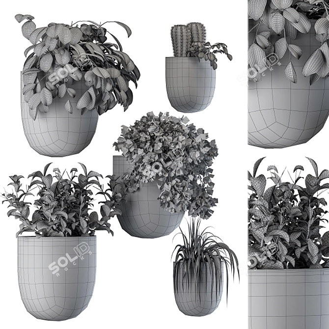 Wall-Mounted Plant Box 3D model image 3