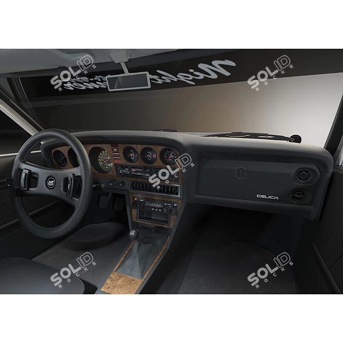 Sleek Toyota Celica Liftback: 3D-Modeled & High-Res Textures 3D model image 3
