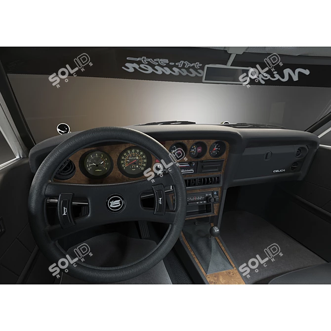 Sleek Toyota Celica Liftback: 3D-Modeled & High-Res Textures 3D model image 4