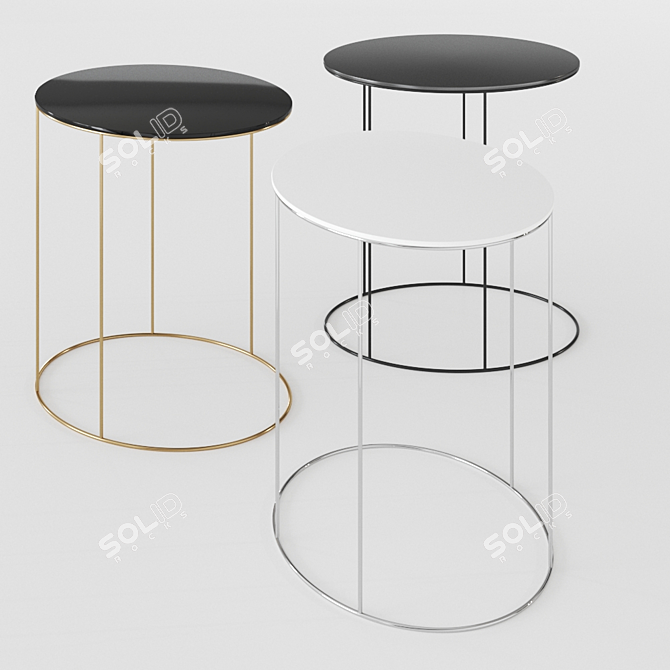 Moi 50-1 Oval Sidetable by Christine Kröncke: Sleek Design for Modern Interiors 3D model image 2