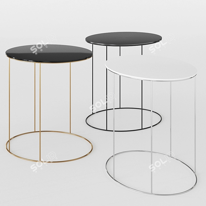 Moi 50-1 Oval Sidetable by Christine Kröncke: Sleek Design for Modern Interiors 3D model image 4