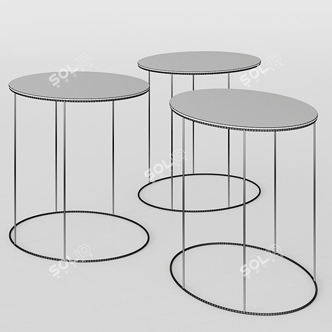 Moi 50-1 Oval Sidetable by Christine Kröncke: Sleek Design for Modern Interiors 3D model image 5