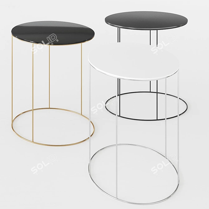 Moi 50-1 Oval Sidetable by Christine Kröncke: Sleek Design for Modern Interiors 3D model image 6