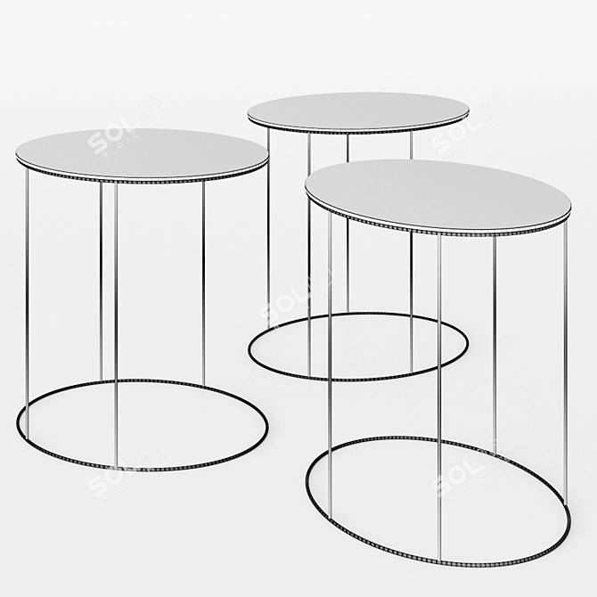 Moi 50-1 Oval Sidetable by Christine Kröncke: Sleek Design for Modern Interiors 3D model image 7