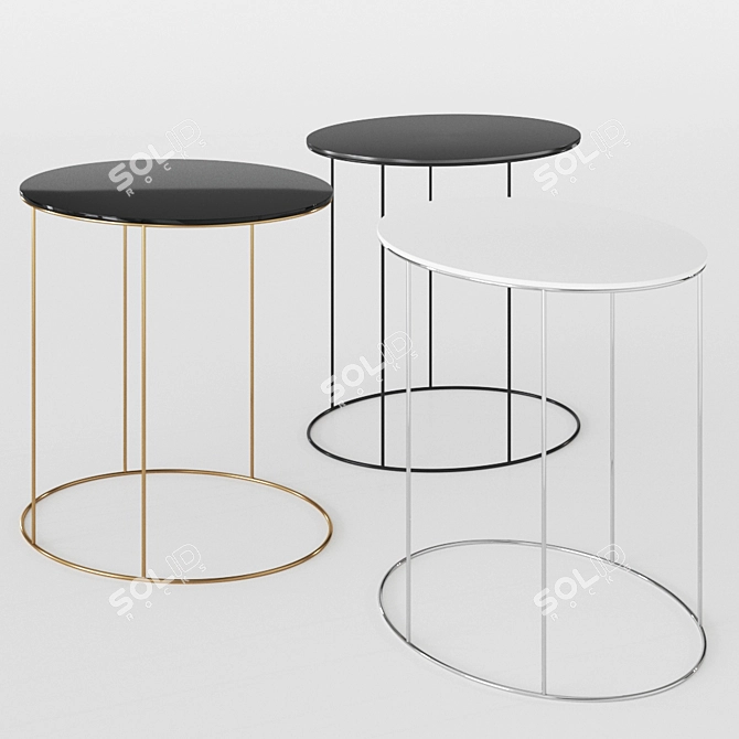 Moi 50-1 Oval Sidetable by Christine Kröncke: Sleek Design for Modern Interiors 3D model image 8