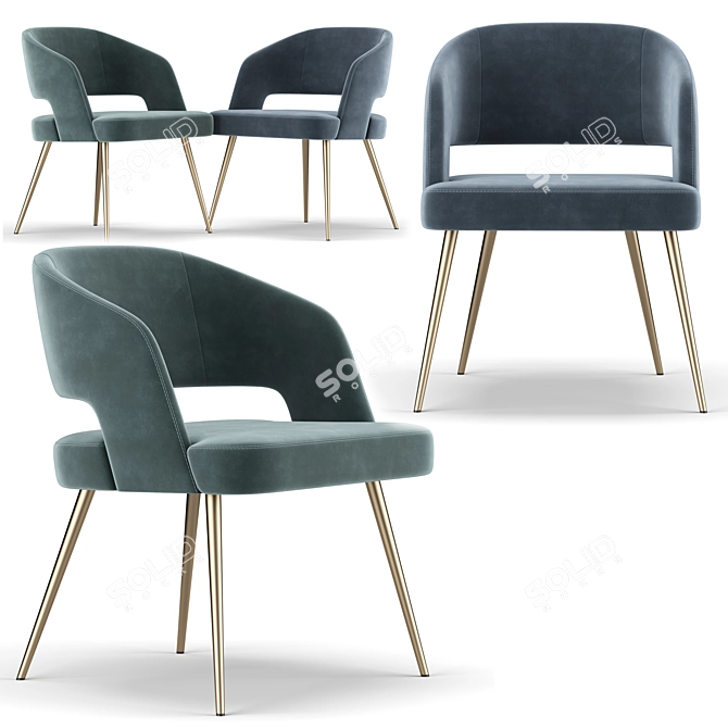 Elegant Thalis Chair 3D model image 1