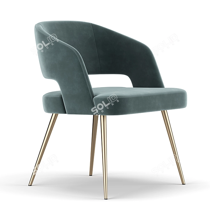 Elegant Thalis Chair 3D model image 2
