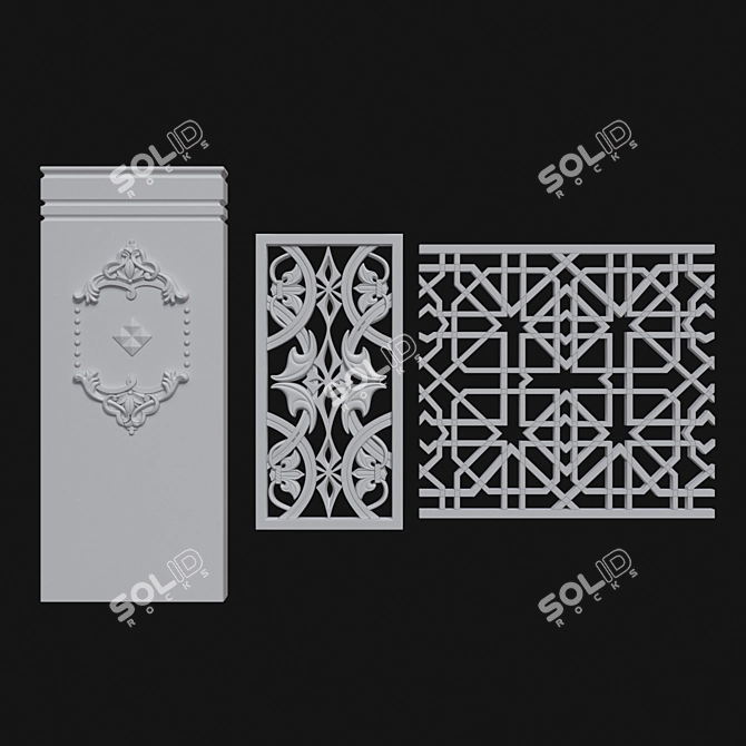 Elegant Plaster 3D Model 3D model image 1