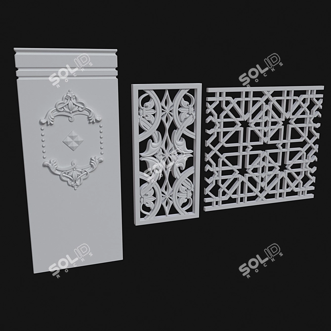 Elegant Plaster 3D Model 3D model image 2