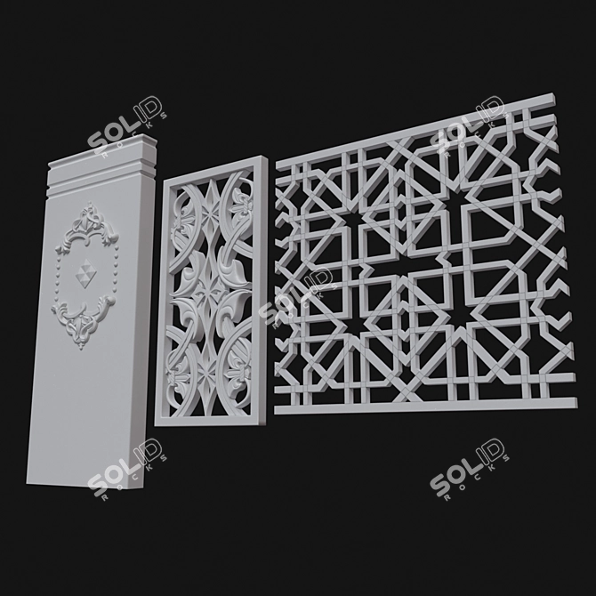 Elegant Plaster 3D Model 3D model image 3
