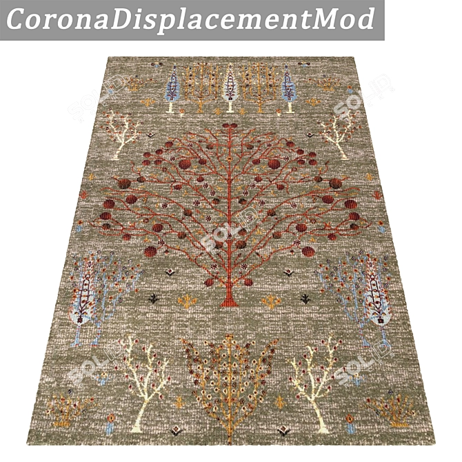 Versatile Carpets: Set of 3 High-Quality Textures 3D model image 4