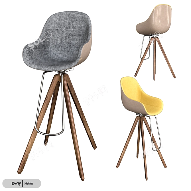 Modern Captain Play Stool 3D model image 2